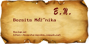 Bozsits Mónika névjegykártya