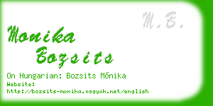 monika bozsits business card