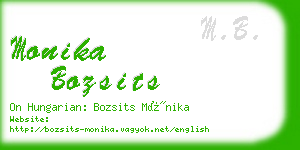 monika bozsits business card